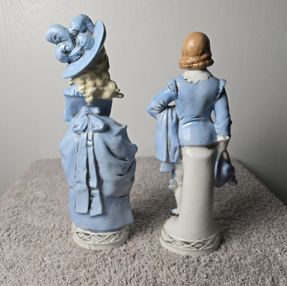 Antique German Bisque Blue Couple